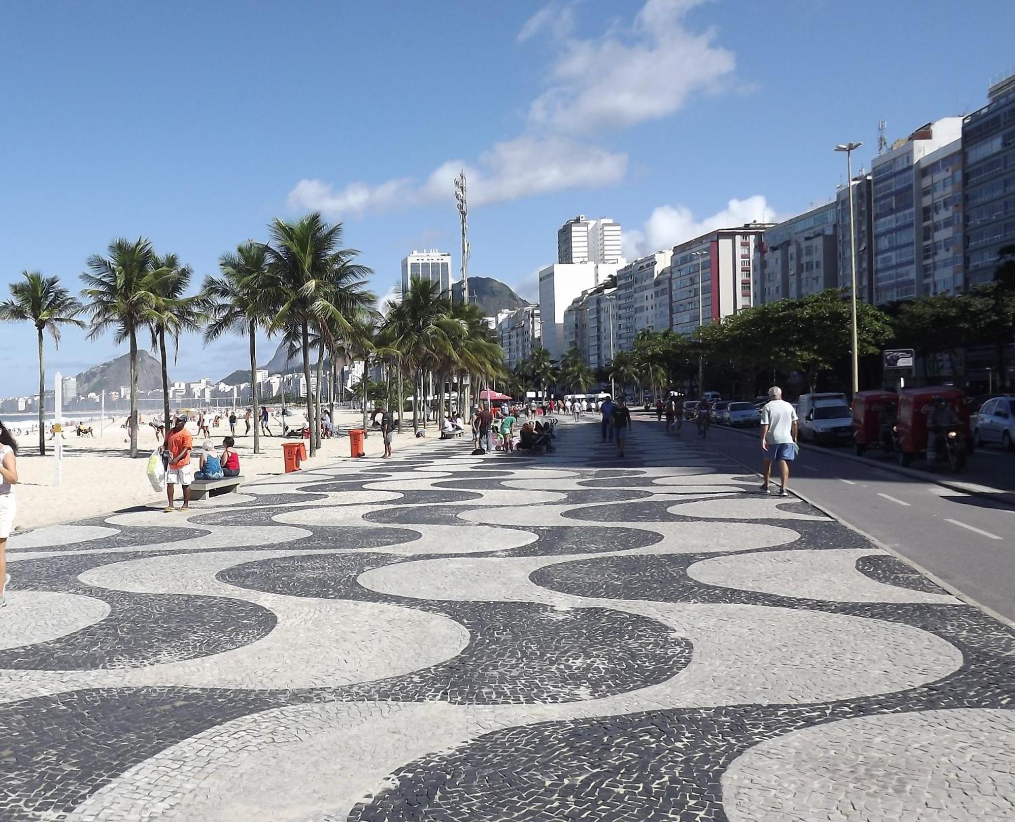 Vista Lateral Mar Copacabana Río de Janeiro Exterior foto